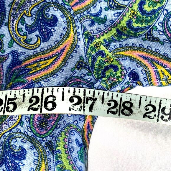 Michael's 100% Linen Paisley Jellyfish Rainbow Long Sleeve  XL MADE IN USA - Picture 6 of 10